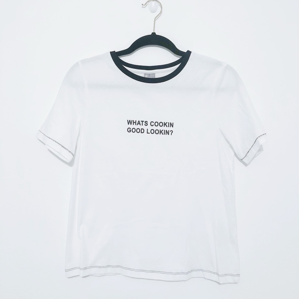 ASOS White & Black Slogan Tshirt